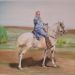 Nando e 175 - Questo ritratto raffigura Nando e il suo fiero cavallo 175. L'opera è stata realizzata su commissione con la tecnica del pastello.